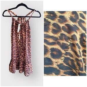 NEW Shania Rwain leopard print swimsuit coverup - RARE